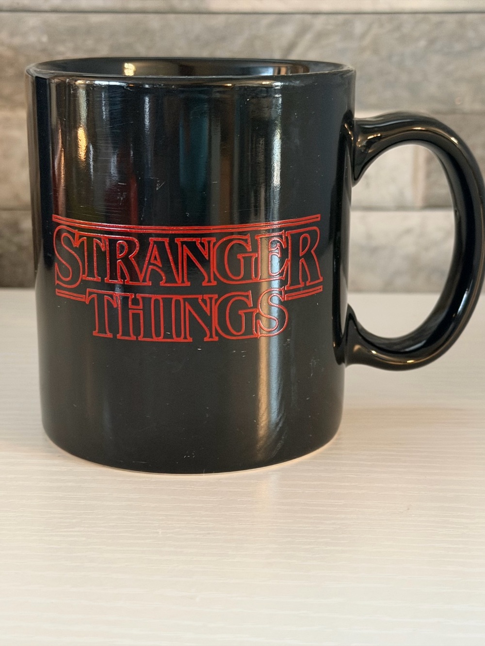 Stranger Things Netflix Loungefly Black Coffee Mug Official Merch Red Logo Mug